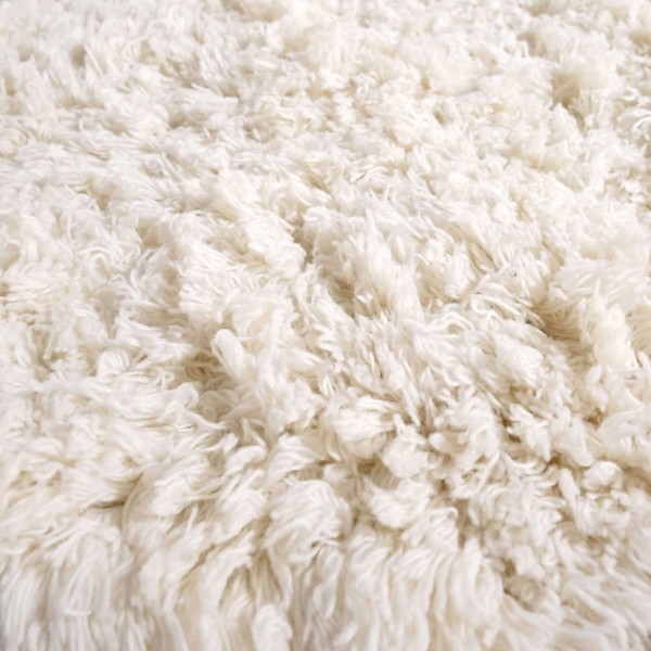 Wollteppich 200x200 cm, Weiß - Ruma