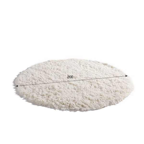 Wollteppich 200x200 cm, Weiß - Ruma