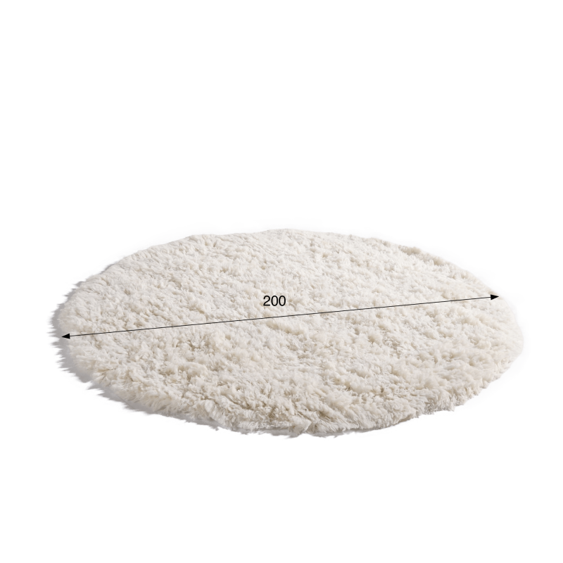 Wollteppich 200x200 cm, Weiß - Ruma