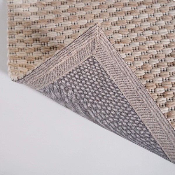 Wollteppich 140x200 cm, Weiß-Beige - Orin