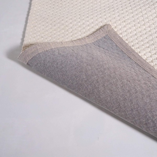 Wollteppich 140x200 cm, Weiß-Beige - Avelin