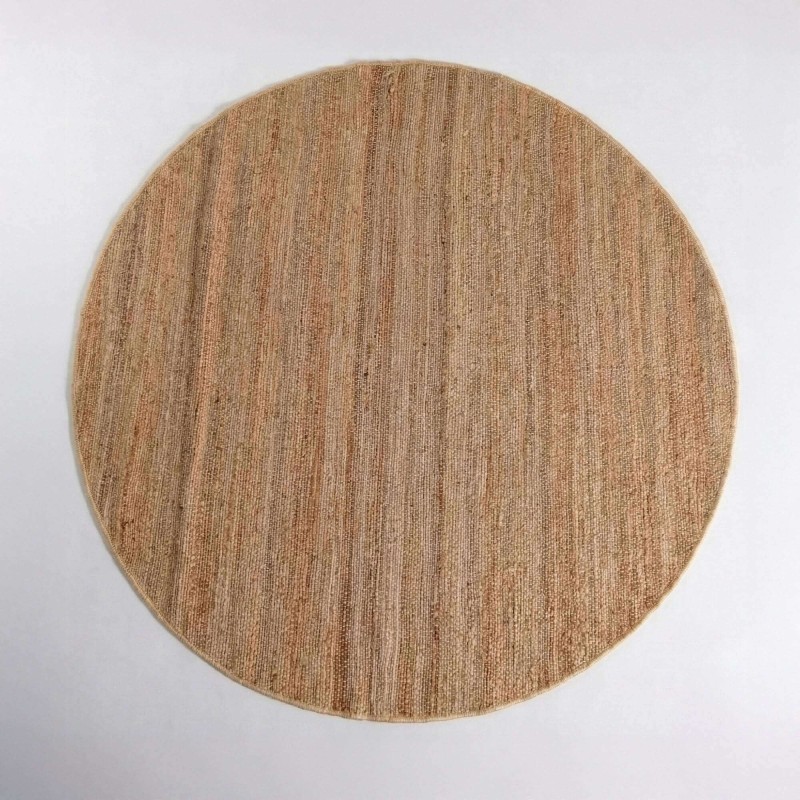 Juteteppich 200x200 cm, Weiß-Beige - Noa