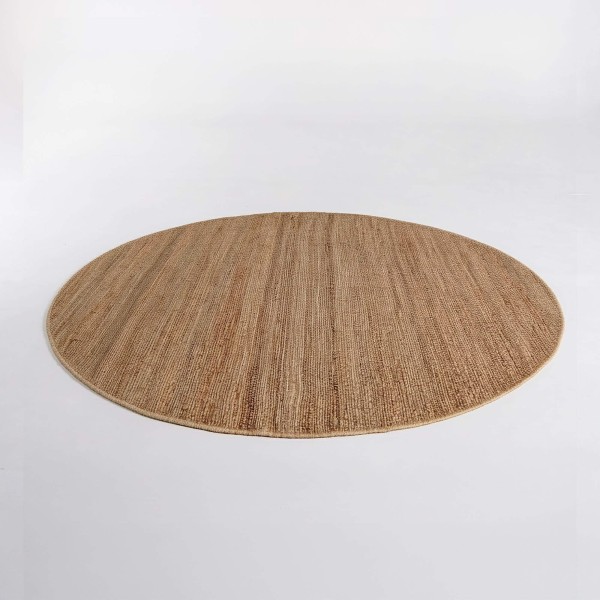 Juteteppich 200x200 cm, Weiß-Beige - Noa