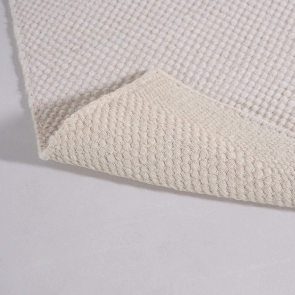 Woll- und Baumwollteppich 160x230 cm, Weiß - Elowen