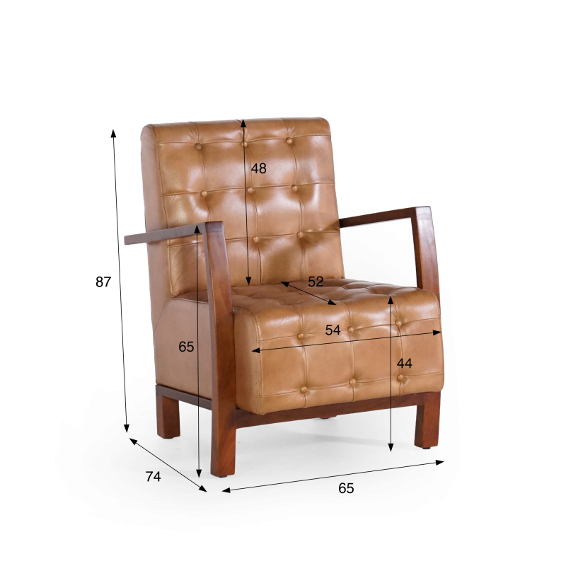 Ledersessel aus Echtleder – Baxter