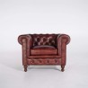 Chesterfield-Sessel aus echtem Leder – Edward