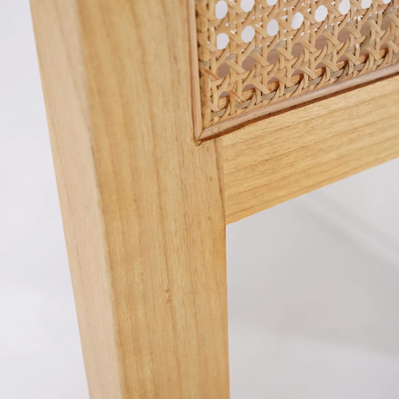 Kopfteil aus massivem Mindiholz und Geflecht 160 cm - Bahia