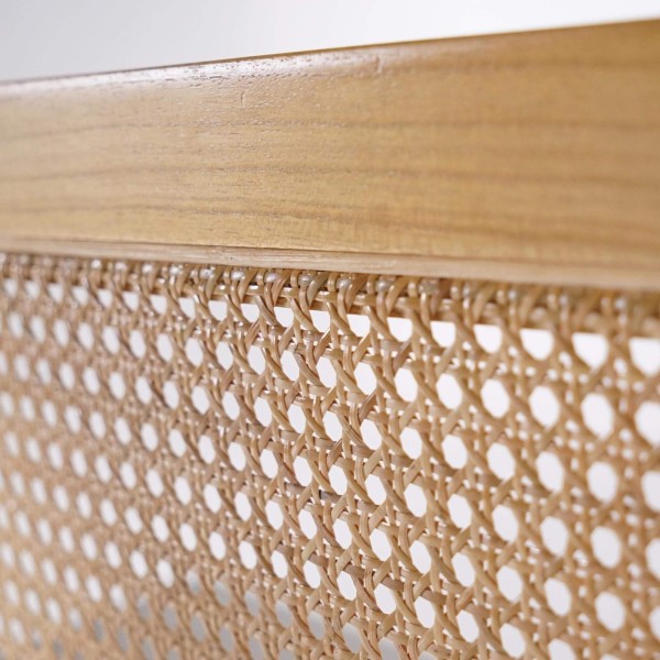 Kopfteil aus massivem Mindiholz und Geflecht 160 cm - Bahia