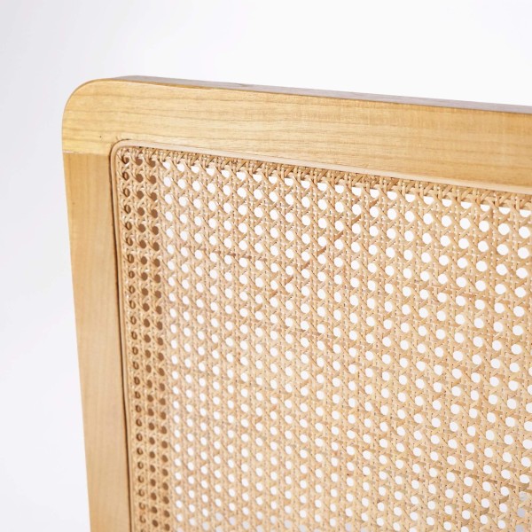 Kopfteil aus massivem Mindiholz und Geflecht 160 cm - Bahia