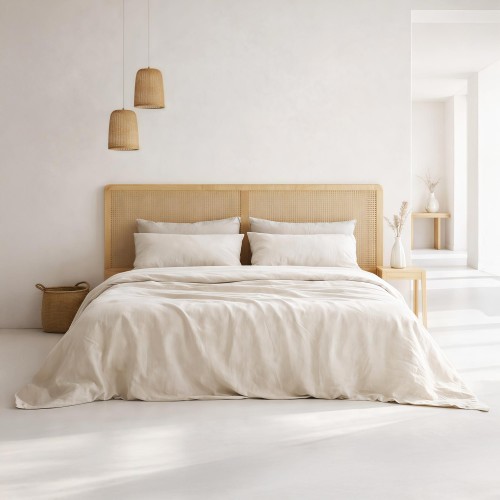 Kopfteil aus massivem Mindiholz und Geflecht 180 cm - Bahia