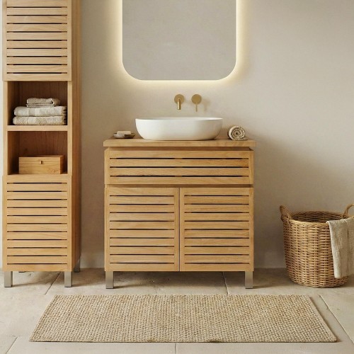 Waschtischunterschrank aus Massivholz 80 cm - Reva