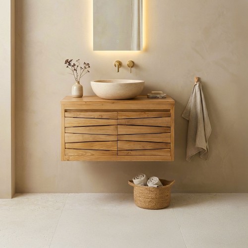 Teakholz Badezimmermöbel 80 cm - Mountain