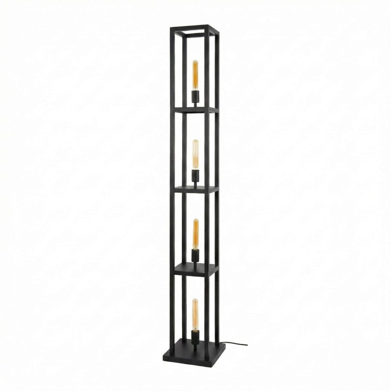 Stehlampe aus Metall für das Wohnzimmer mit LED-Beleuchtung im Industriestil – Strukt