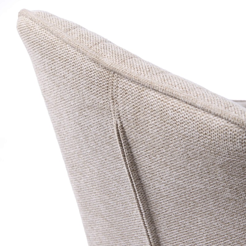 Esszimmerstuhl aus sandfarbenem Stoff – Nolan Stripe