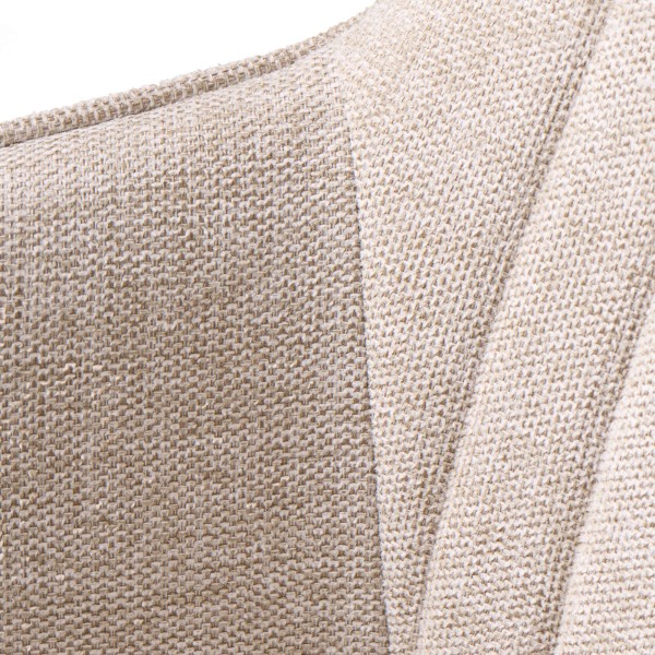 Esszimmerstuhl aus sandfarbenem Stoff – Nolan Stripe