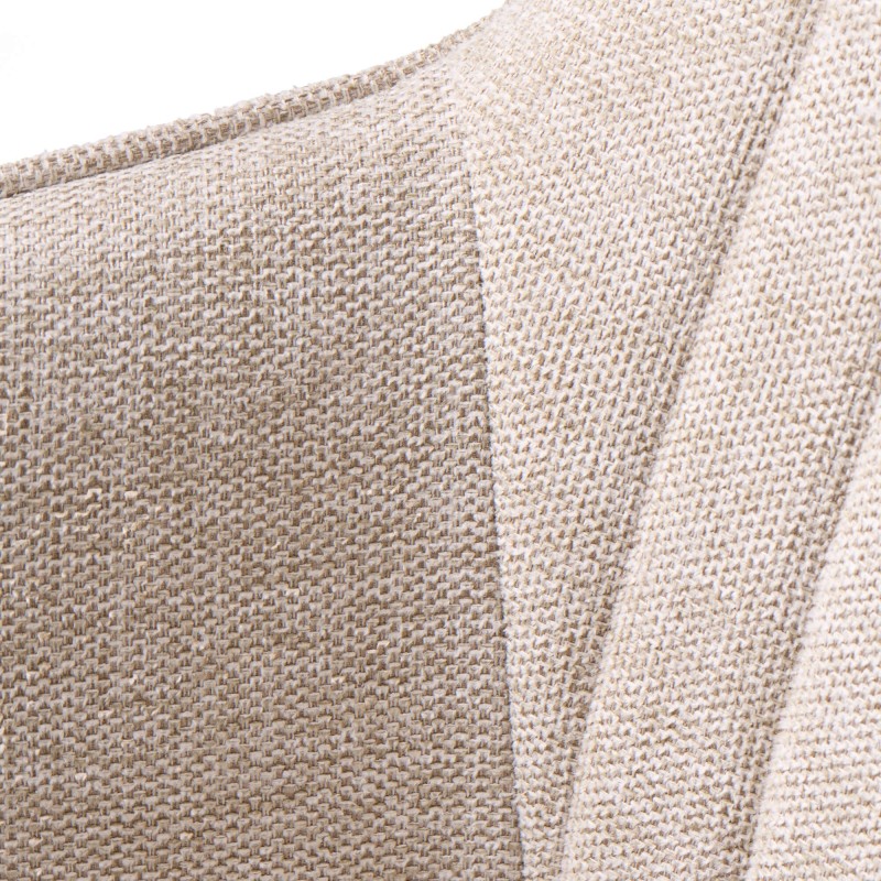 Esszimmerstuhl aus sandfarbenem Stoff – Nolan Stripe