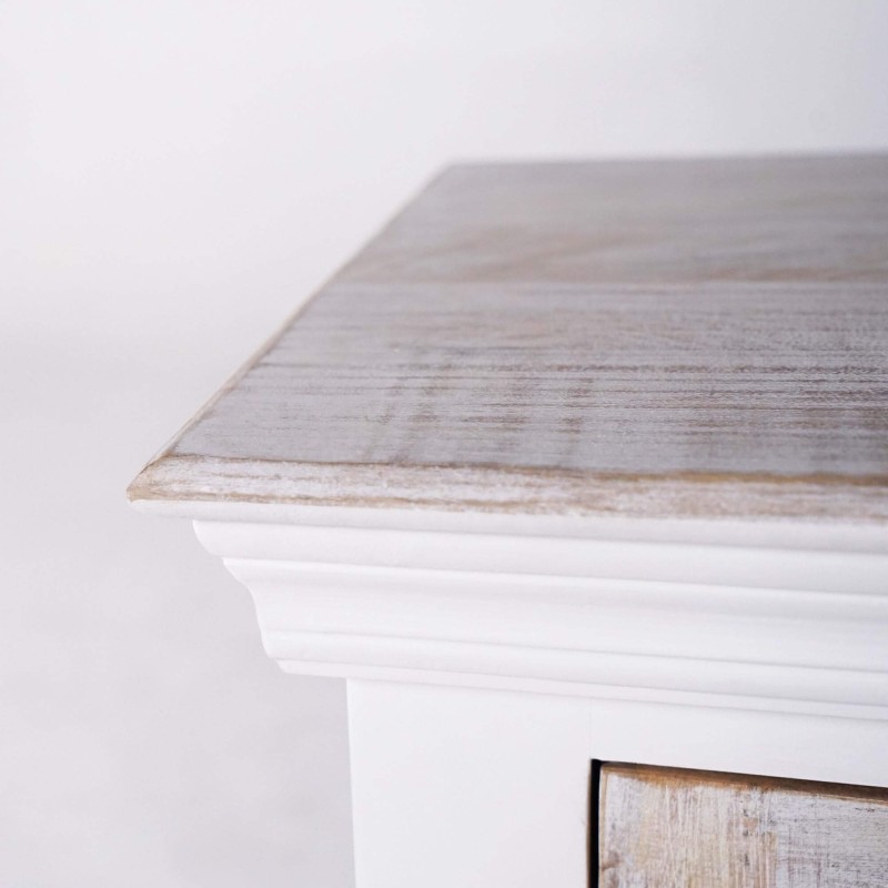 Konsolentisch für den Eingangsbereich aus weißem Massivholz - Sea side