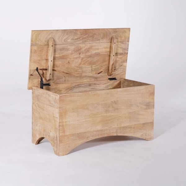 Aufbewahrungstruhe aus Massivholz - Milo