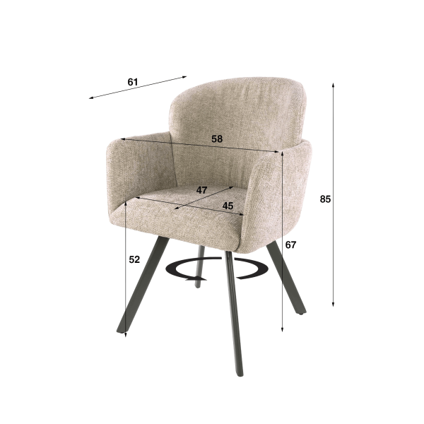 Bequemer drehbarer Esszimmer-Sessel - Navi