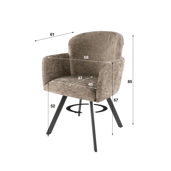 Bequemer drehbarer Esszimmer-Sessel - Navi