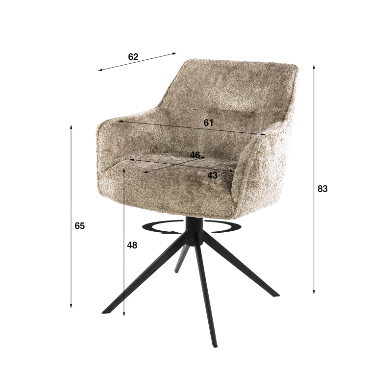 Moderner Esszimmer-Drehsessel - Eliot