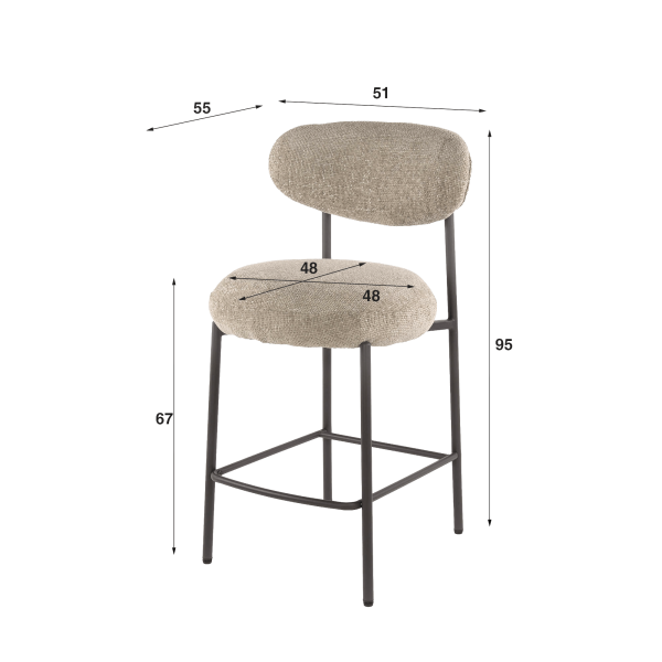 Hoher Küchenstuhl für die Kochinsel – Kai