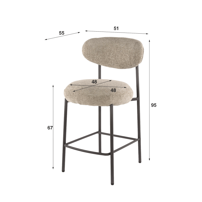 Hoher Küchenstuhl für die Kochinsel – Kai