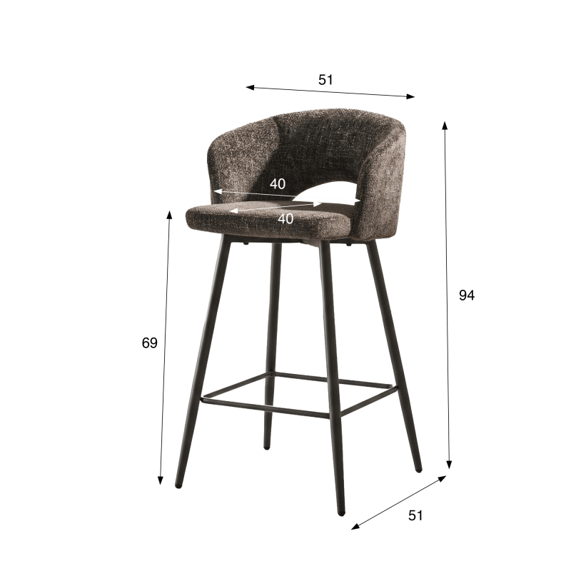 Design-Küchenbarhocker - Nex