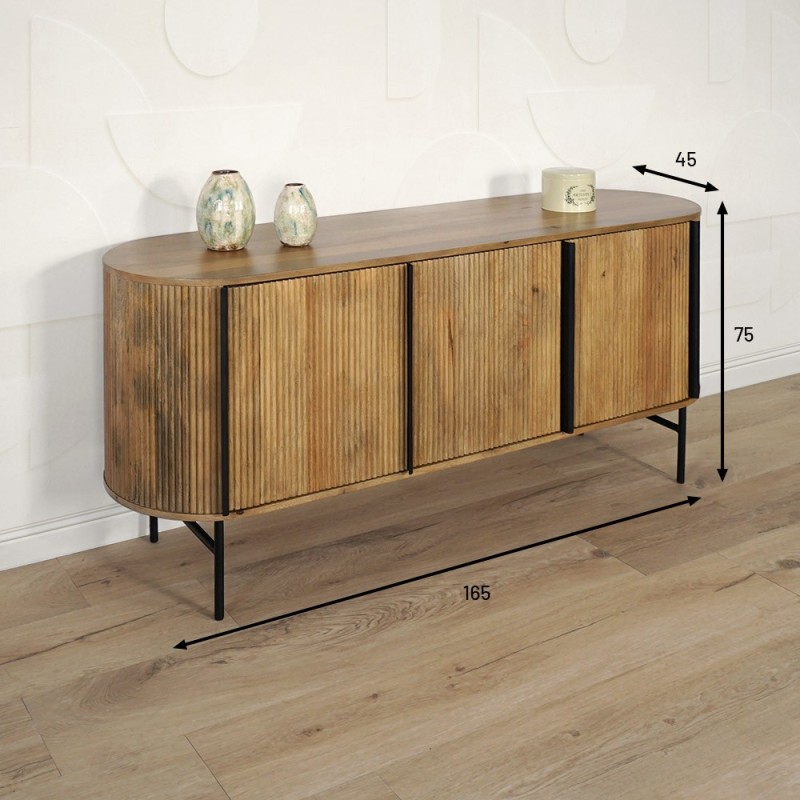 Anrichte aus Massivholz 165 cm - Thanais