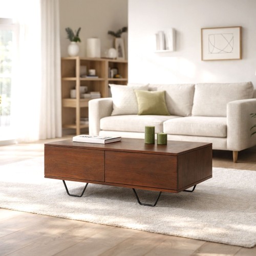 Couchtisch aus massivem Teakholz – Enya