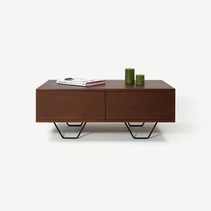 Couchtisch aus massivem Teakholz – Enya