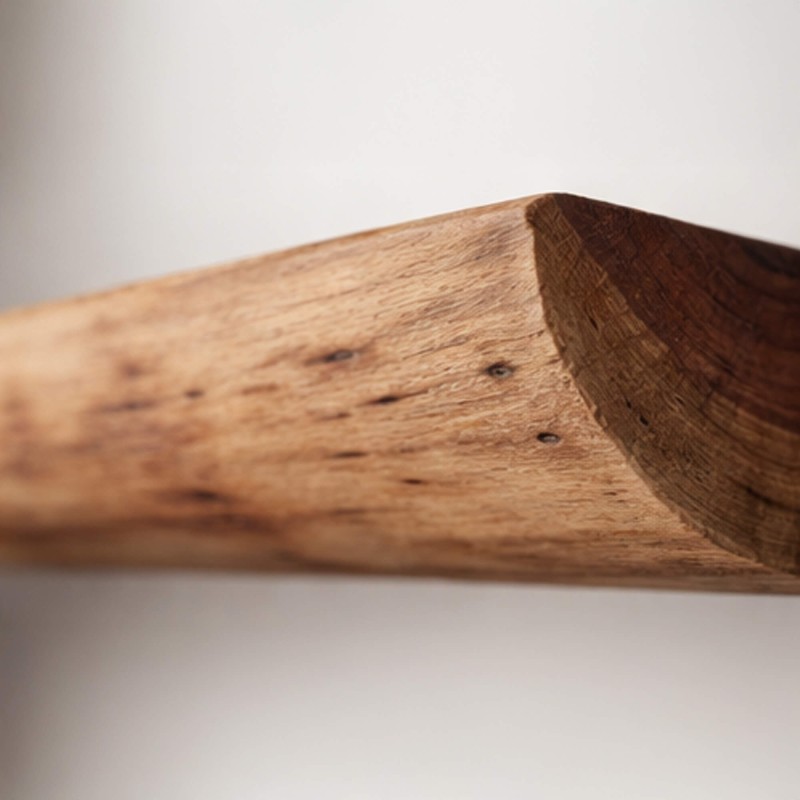 Wandregal aus Naturholz mit unsichtbarer Befestigung (3er-Set) - Rack