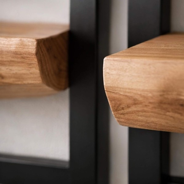 Wandregal aus Holz und Metall (5er-Set) Industrial Style – Frame