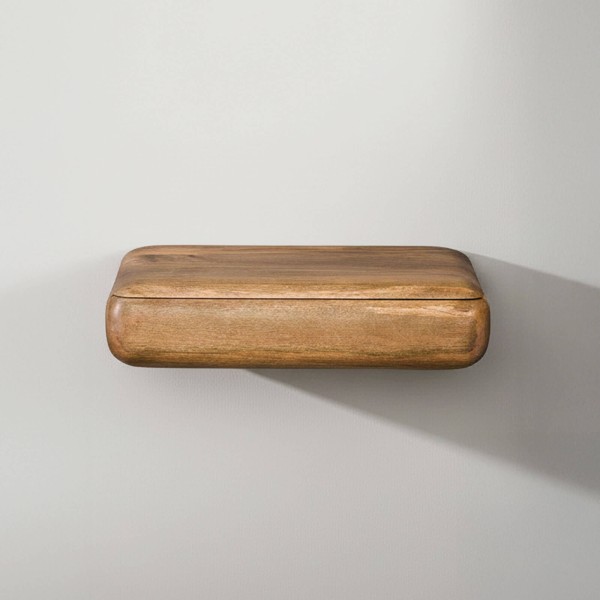 Hängender Nachttisch aus Massivholz mit Schublade – Elia