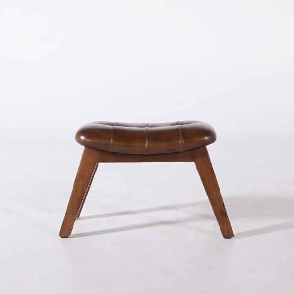 Beistellhocker aus Leder - Plaza