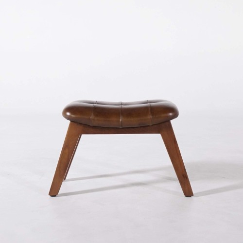 Beistellhocker aus Leder - Plaza