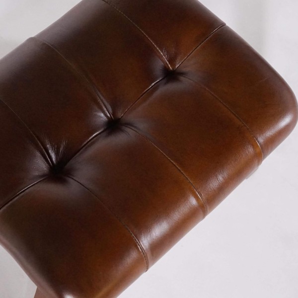 Beistellhocker aus Leder - Plaza