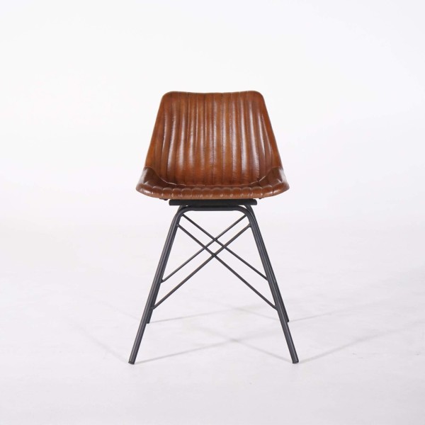 Brauner Lederstuhl - Chelsea