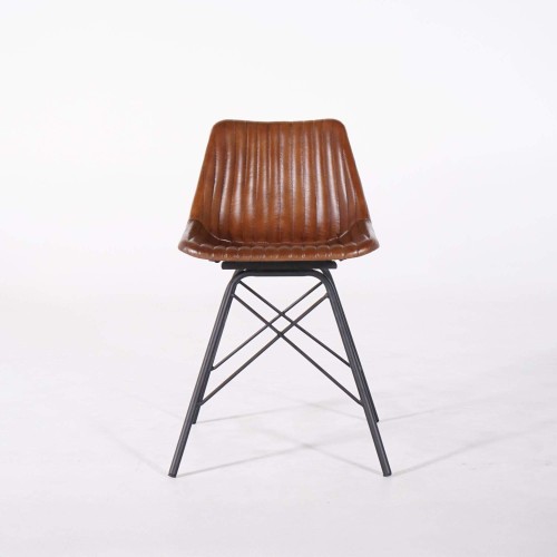 Brauner Lederstuhl - Chelsea