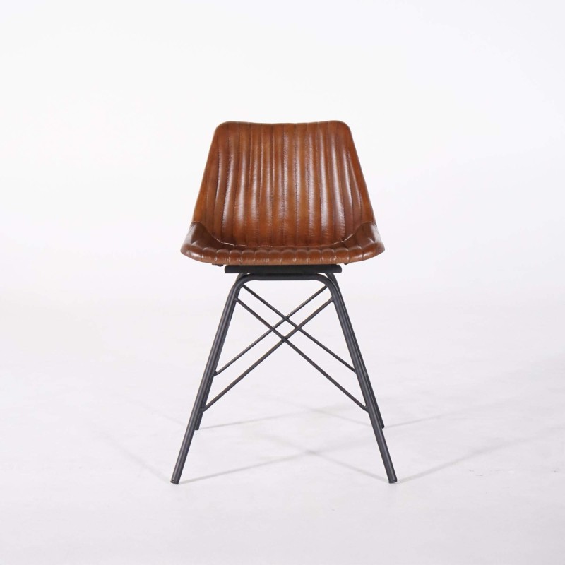 Brauner Lederstuhl - Chelsea