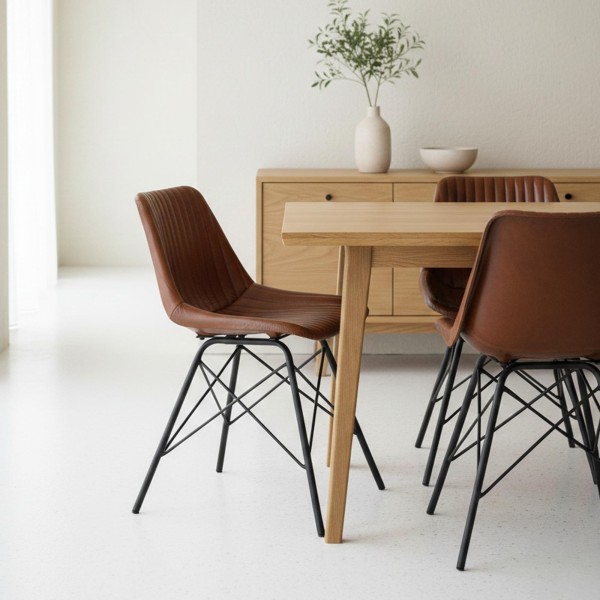 Brauner Lederstuhl - Chelsea