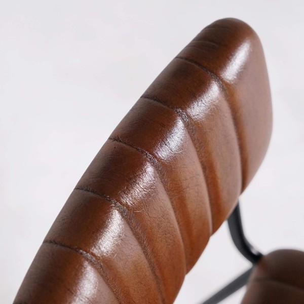 Stuhl aus Metall und Naturleder - Prati