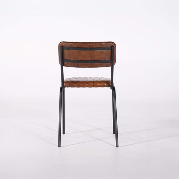 Stuhl aus Metall und Naturleder - Prati