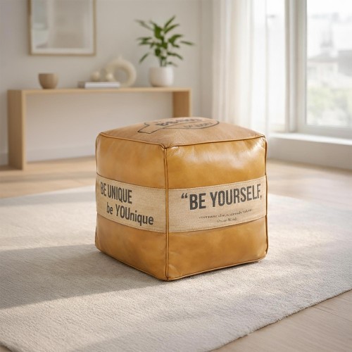 Industrieller Sitzsack aus Leder "Be Yourself