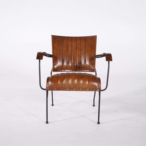 Vintage-Ledersessel in Braun 1-Sitzer - Cosy