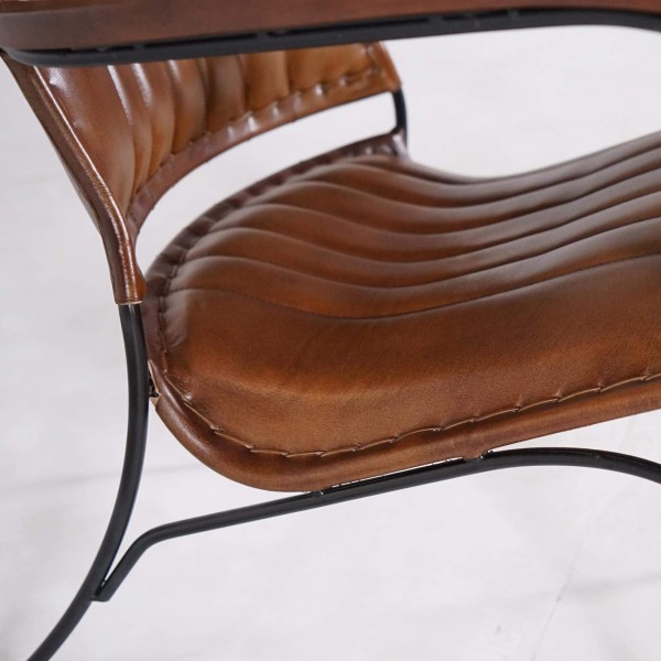 Vintage-Ledersessel in Braun 1-Sitzer - Cosy