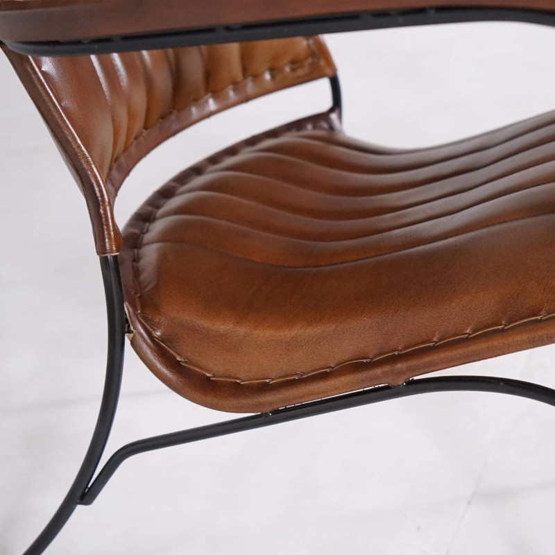 Vintage-Ledersessel in Braun 1-Sitzer - Cosy