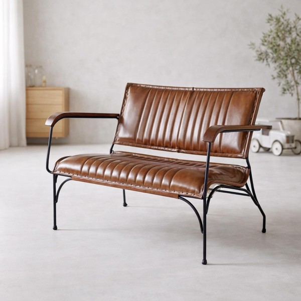 Vintage-Ledersofa (3-Sitzer) in Braun – Cosy