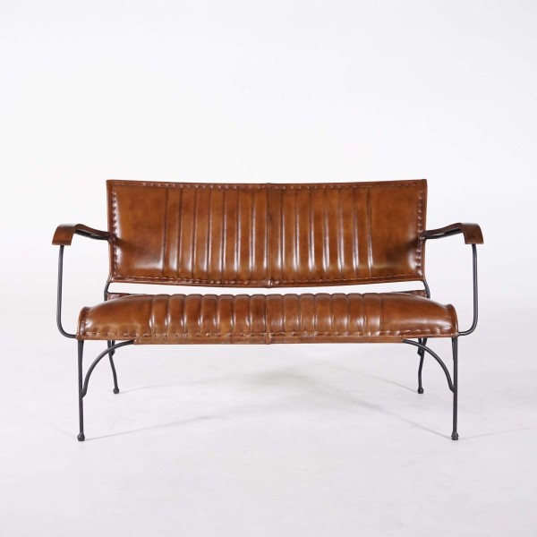 Vintage-Ledersofa (3-Sitzer) in Braun – Cosy