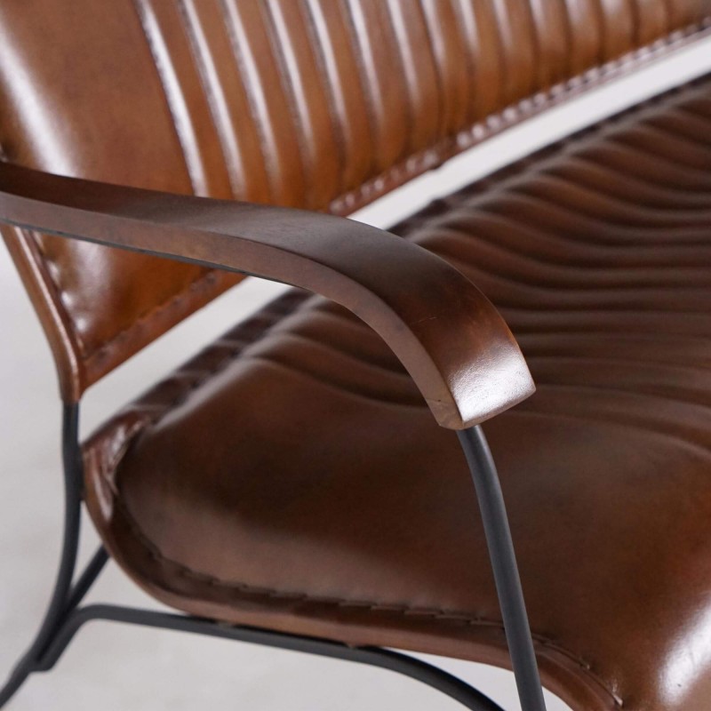 Vintage-Ledersofa (3-Sitzer) in Braun – Cosy